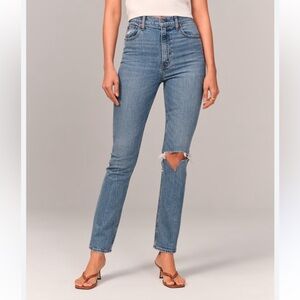 Abercrombie & Fitch 27 90s Slim Straight Short Ultra High Rise Curve Love Jeans